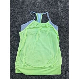 Ivivva‎ Lululemon Girls Double Dutch Tank Top Green Light Blue Purple Size 12